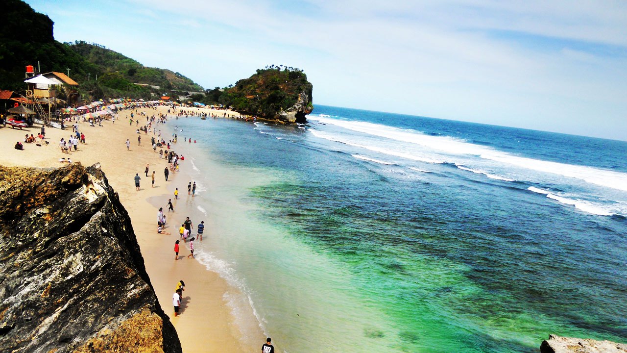 Indrayanti Beach in Indonesia