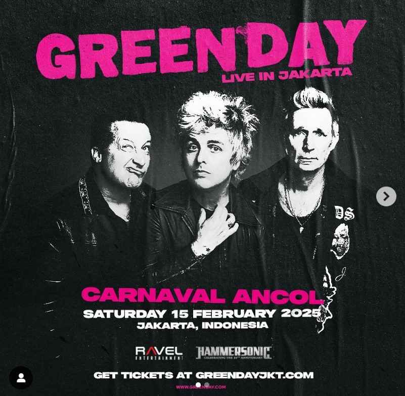 Harga Tiket Konser Green Day Jakarta 2025