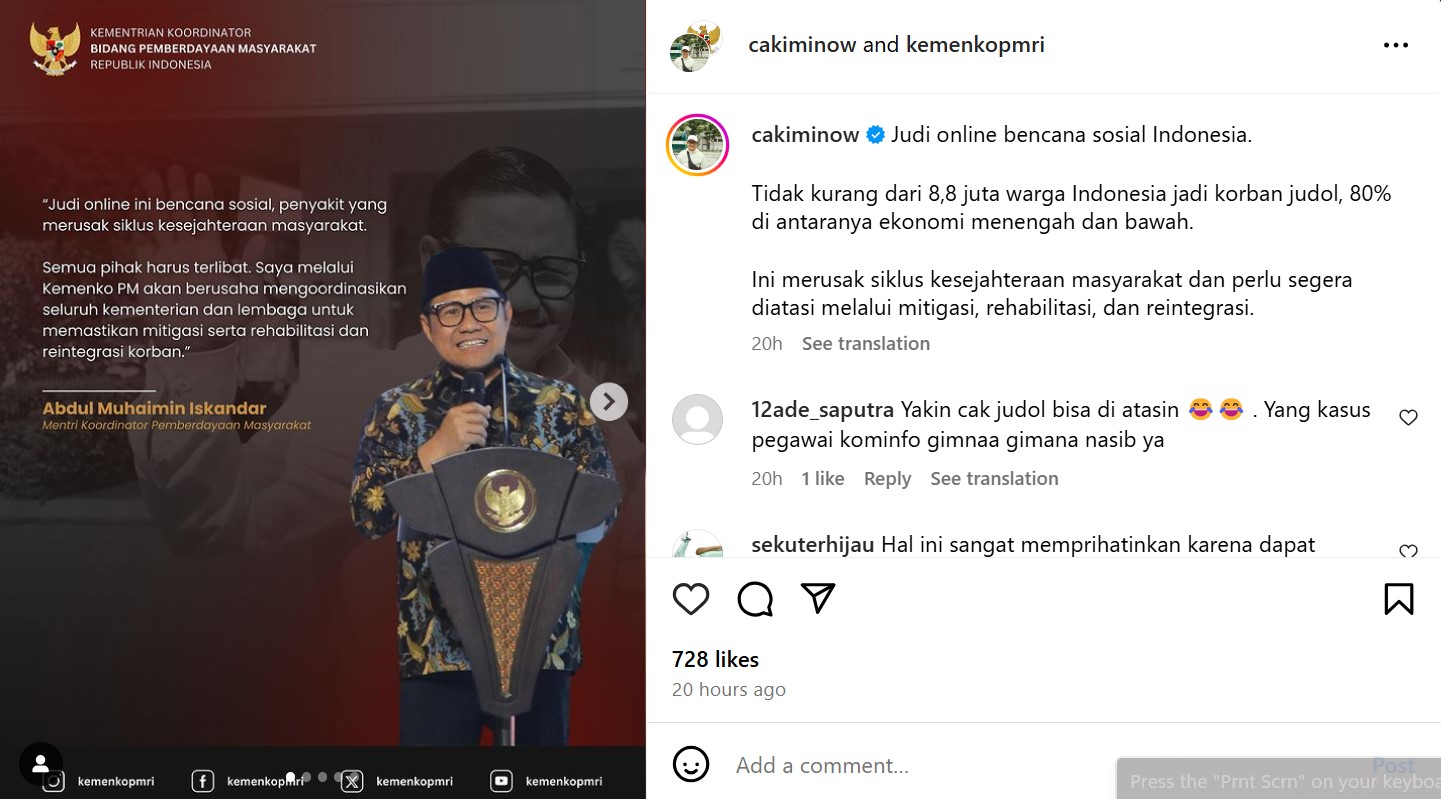 judi online bencana sosial